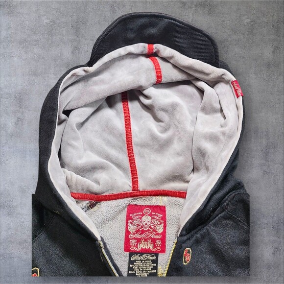 Vintage Stash House Hoodie 3XL Fleece Velvet Lined Rare Hip Hop Streetwear Black - Picture 15 of 16